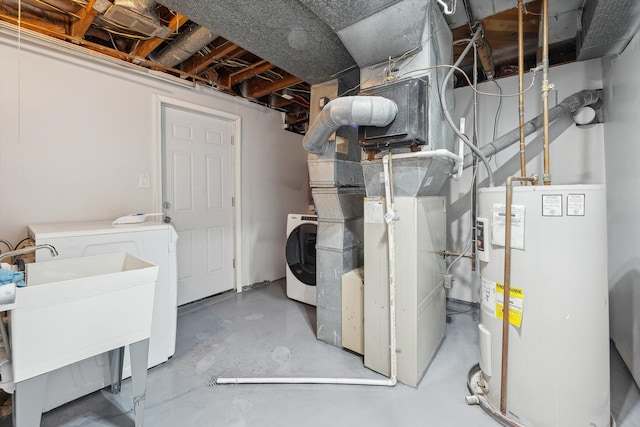 2362 Georgetown Blvd, Ann Arbor, MI 48105 - utility room featuring electric water heater and heating unit