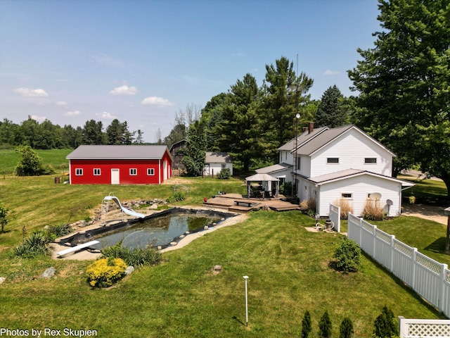 4295 S Gordon Ave, Fremont, MI 49412 - view of yard with a deck