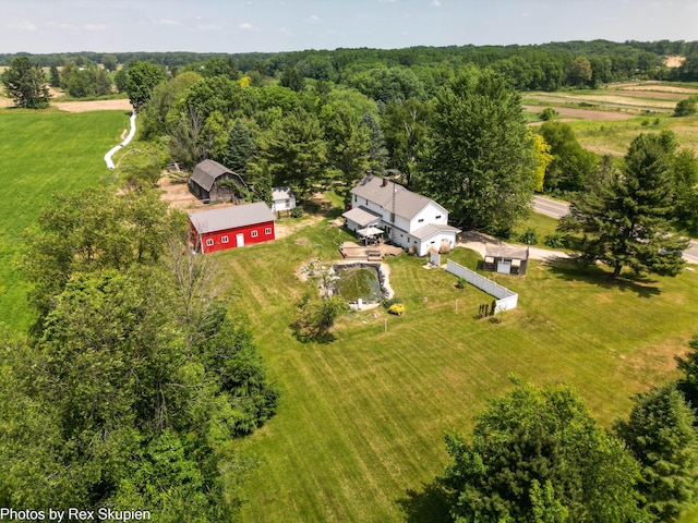 4295 S Gordon Ave, Fremont, MI 49412 - overview of rural landscape with a heavily wooded area