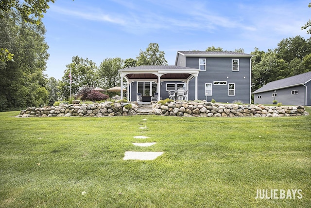 12828 Bayou Ct, Wayland, MI 49348 - back of property with a gazebo and a lawn