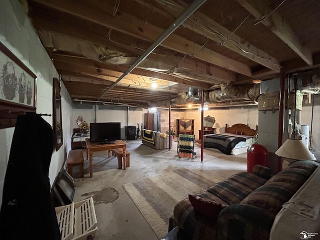 1645 N M-65 Rd, Curran, MI 48728 - view of unfinished basement