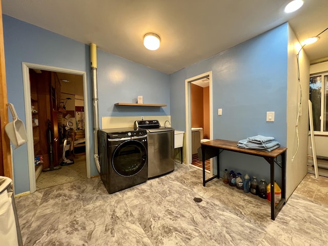 3431 Pineview Dr, Dexter, MI 48130 - laundry room with washing machine and clothes dryer