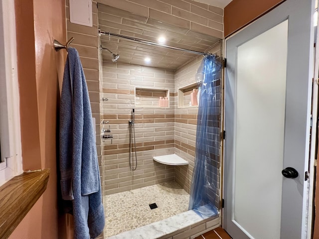 3431 Pineview Dr, Dexter, MI 48130 - full bath with a shower stall