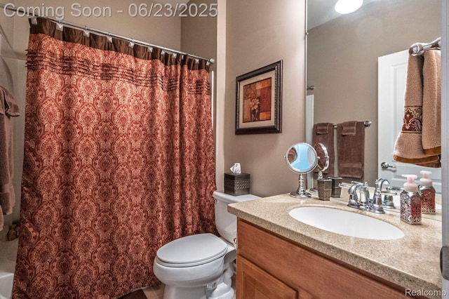 601 Acadia Ct, Howell, MI 48843 - full bath featuring vanity and shower / bath combo with shower curtain