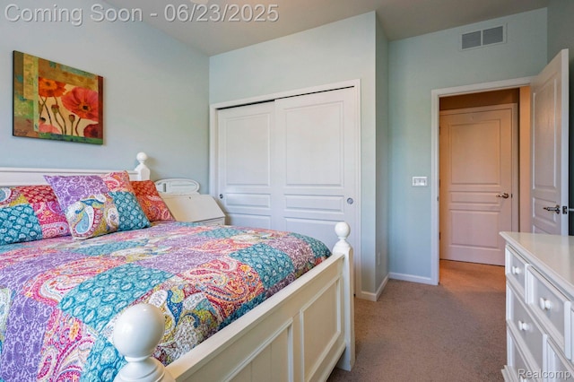 601 Acadia Ct, Howell, MI 48843 - bedroom featuring a closet and light colored carpet