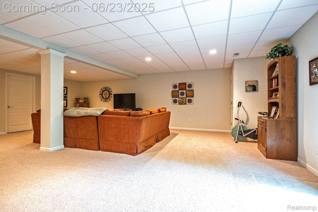 601 Acadia Ct, Howell, MI 48843 - office space featuring light carpet and recessed lighting
