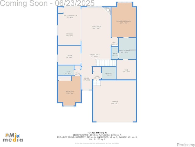 601 Acadia Ct, Howell, MI 48843 - view of property floor plan