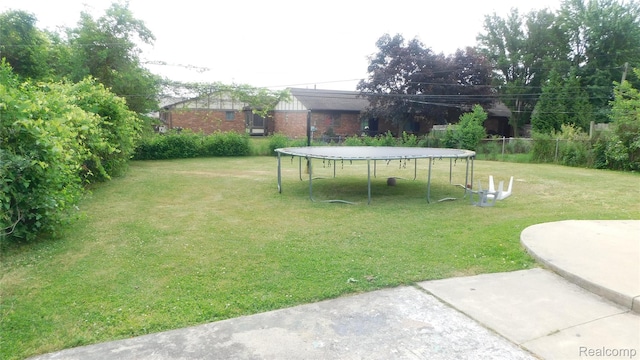 27038 Grobbel Dr, Warren, MI 48092 - view of green lawn featuring a trampoline