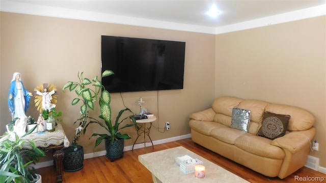 27038 Grobbel Dr, Warren, MI 48092 - living area featuring wood finished floors and baseboards