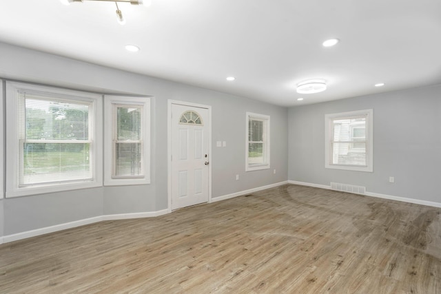 11706 Auburn St, Detroit, MI 48228 - entryway with plenty of natural light, light wood-style flooring, and recessed lighting