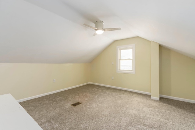 11706 Auburn St, Detroit, MI 48228 - bonus room with carpet flooring, a ceiling fan, and vaulted ceiling