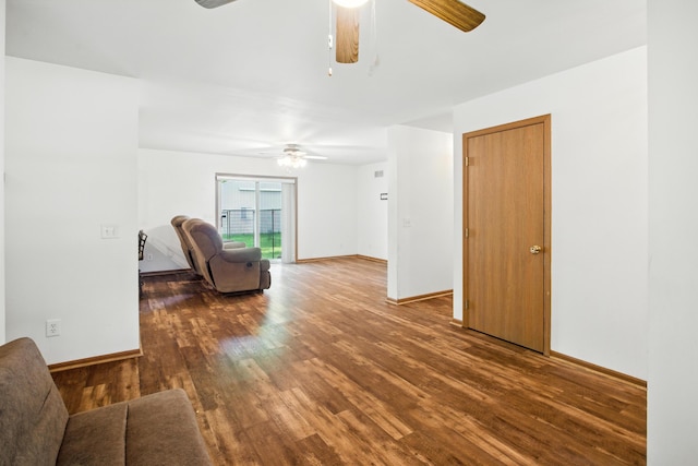 26434 King Rd, Romulus, MI 48174 - sitting room with ceiling fan and wood finished floors
