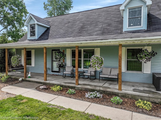 26855 King Rd, Brownstown, MI 48174 - country-style home with covered porch and a shingled roof