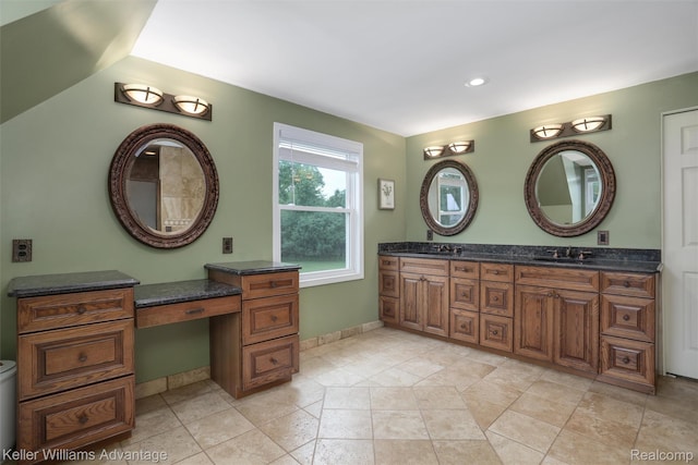 26855 King Rd, Brownstown, MI 48174 - full bathroom with double vanity and recessed lighting