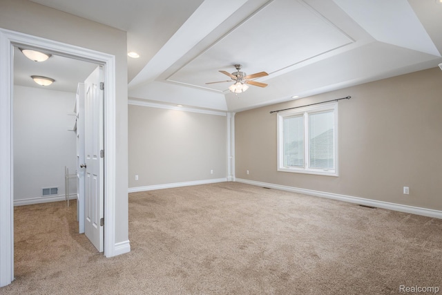 56343 Via Serbelloni, Macomb, MI 48042 - carpeted spare room featuring a ceiling fan and a raised ceiling