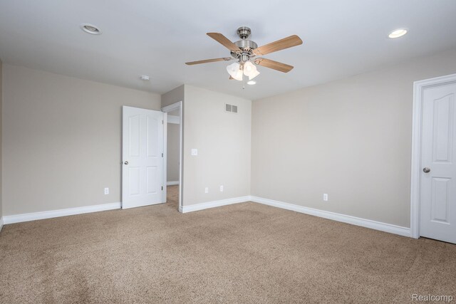 56343 Via Serbelloni, Macomb, MI 48042 - unfurnished bedroom featuring light colored carpet, recessed lighting, and a ceiling fan