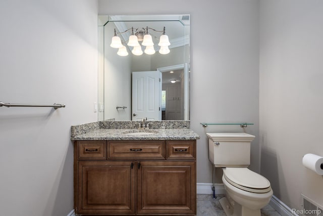 56343 Via Serbelloni, Macomb, MI 48042 - bathroom featuring vanity and a chandelier