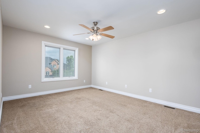 56343 Via Serbelloni, Macomb, MI 48042 - carpeted empty room with a ceiling fan and recessed lighting