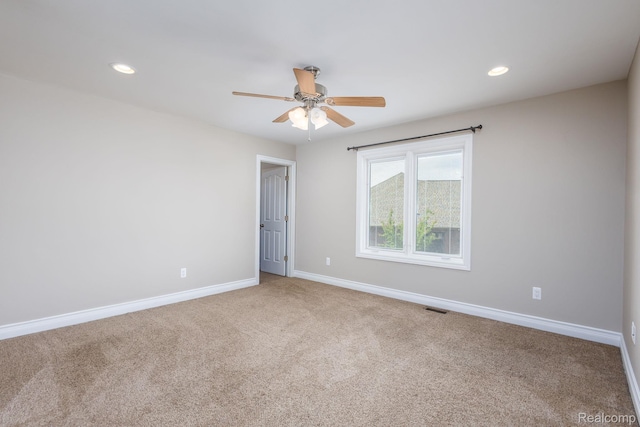 56343 Via Serbelloni, Macomb, MI 48042 - carpeted spare room with a ceiling fan and recessed lighting