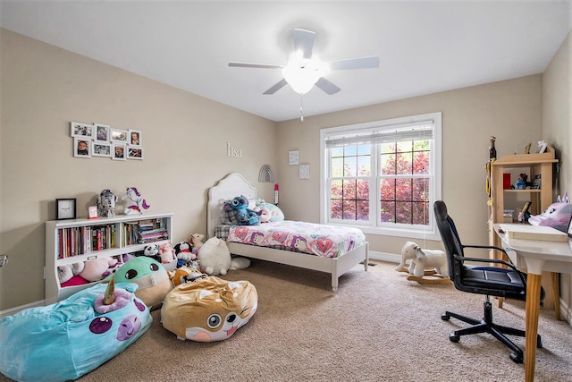 6577 Heron Ct, Ann Arbor, MI 48103 - carpeted bedroom featuring ceiling fan and baseboards