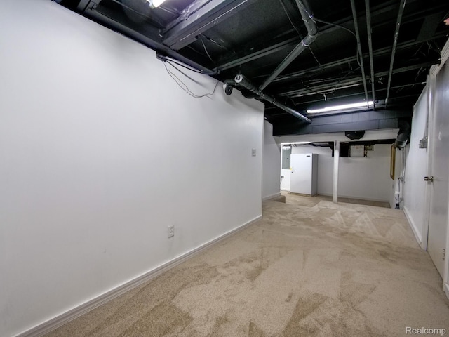 7660 Barnsbury Dr, West Bloomfield, MI 48324 - finished below grade area with electric panel and carpet floors