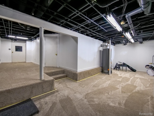 7660 Barnsbury Dr, West Bloomfield, MI 48324 - finished basement featuring carpet floors and gas water heater