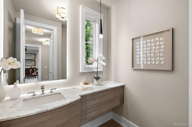 345 Kimberly St, Birmingham, MI 48009 - bathroom with vanity and baseboards