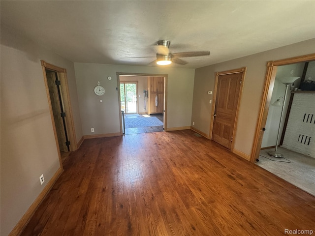 6351 Zimmer Rd, Haslett, MI 48840 - empty room featuring wood finished floors and ceiling fan