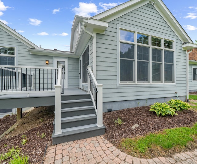 4641 Wylie Rd, Dexter, MI 48130 - property entrance with a deck