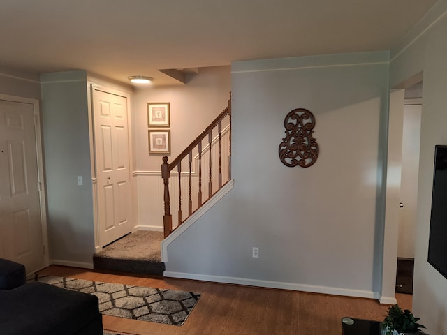 24654 Spring Ln, Harrison Township, MI 48045 - foyer featuring wood finished floors and stairs