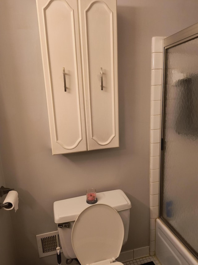 24654 Spring Ln, Harrison Township, MI 48045 - full bathroom with toilet and shower / bath combination with glass door