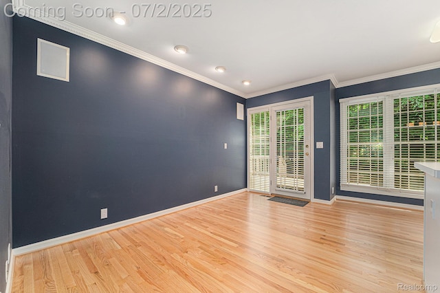 5200 Royal Vale Ln, Dearborn, MI 48126 - unfurnished room featuring wood finished floors and crown molding