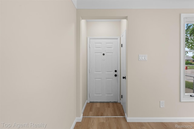 19005 Lister Ave, Eastpointe, MI 48021 - corridor with light wood-style floors and baseboards