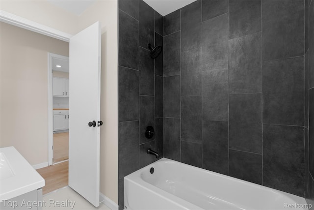 19005 Lister Ave, Eastpointe, MI 48021 - full bathroom with vanity and tub / shower combination