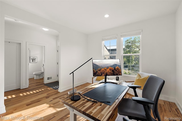 4260 Kent Rd, Royal Oak, MI 48073 - office with light wood-style floors and recessed lighting