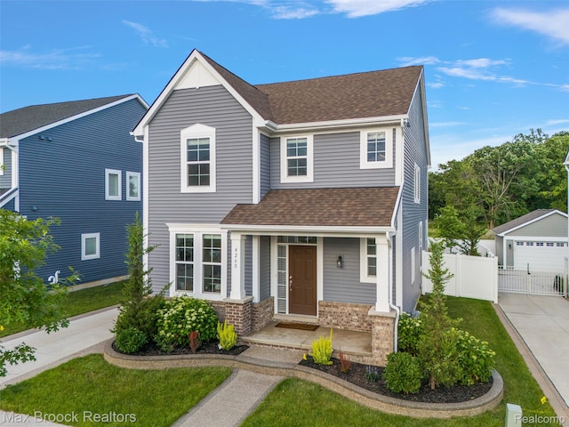4260 Kent Rd, Royal Oak, MI 48073 - traditional-style house with roof with shingles and an outdoor structure