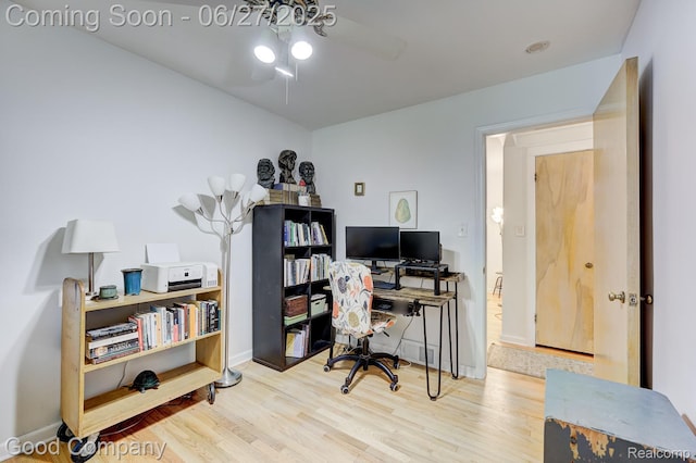 24745 Ross Dr, Redford, MI 48239 - office area featuring wood finished floors and a chandelier