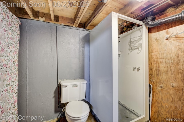 24745 Ross Dr, Redford, MI 48239 - bathroom with toilet and a shower stall