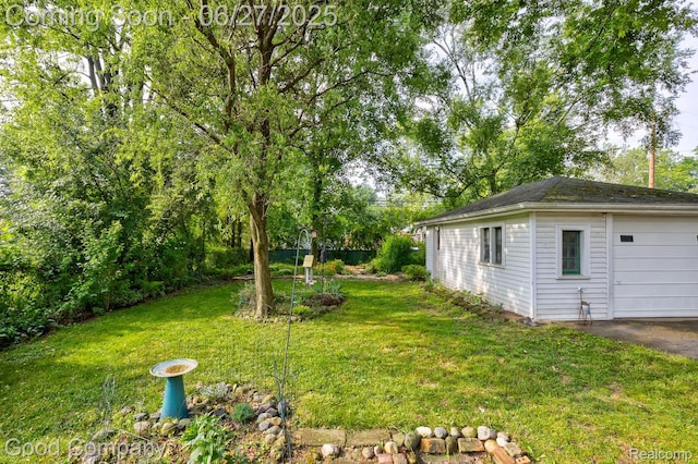 24745 Ross Dr, Redford, MI 48239 - view of green lawn featuring an outbuilding