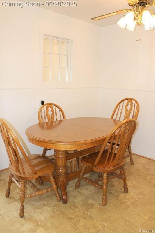 9396 Allen Rd, Allen Park, MI 48101 - dining room featuring a ceiling fan
