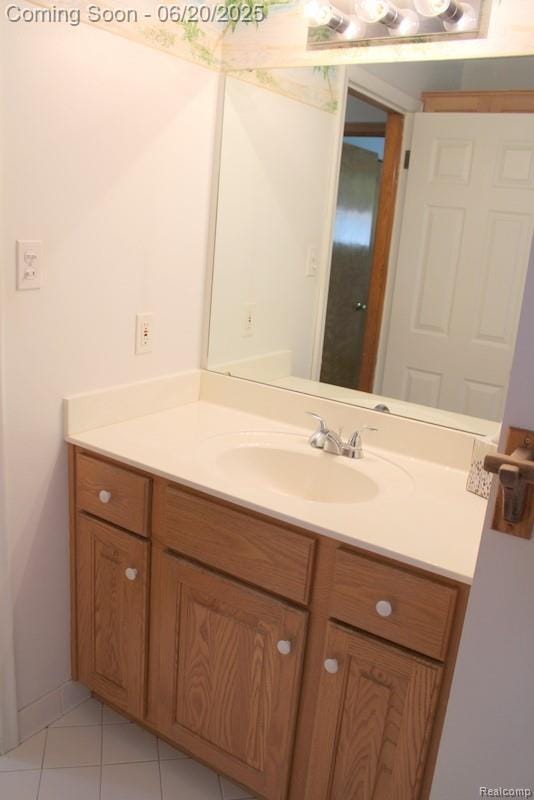 9396 Allen Rd, Allen Park, MI 48101 - bathroom featuring vanity and tile patterned flooring