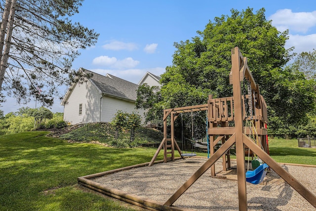 10310 E Rivershore Dr SE, Alto, MI 49302 - view of play area with a yard