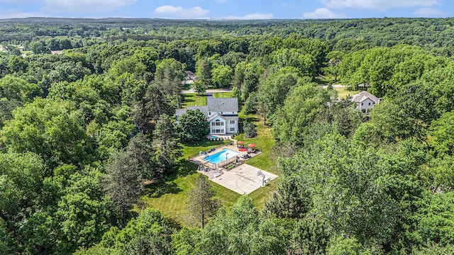 10310 E Rivershore Dr SE, Alto, MI 49302 - aerial view of a heavily wooded area and a pool