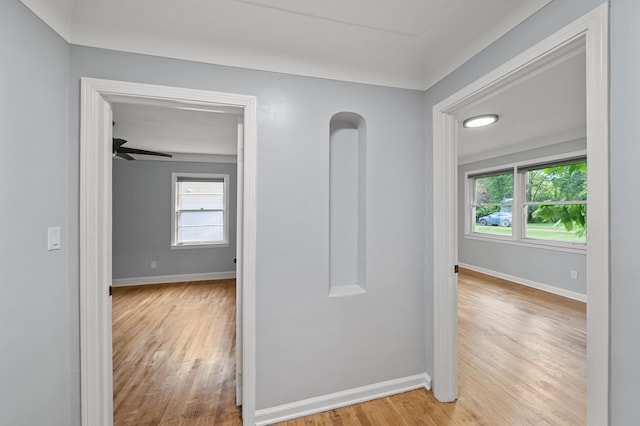 5615 Carlburt St, West Bloomfield, MI 48322 - corridor with wood finished floors and baseboards