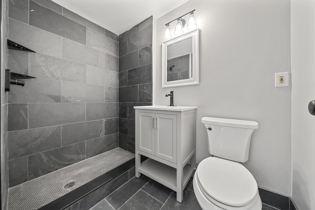5615 Carlburt St, West Bloomfield, MI 48322 - full bathroom featuring vanity, tile patterned flooring, and tiled shower
