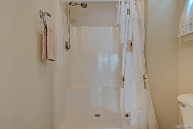 333 Sherman Ct, Ortonville, MI 48462 - full bathroom with toilet and a shower with shower curtain