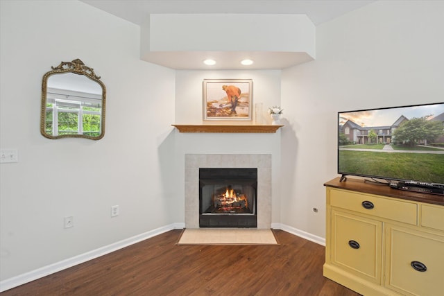 3328 Primrose Ln, Ypsilanti, MI 48197 - detailed view of wood finished floors and a tiled fireplace