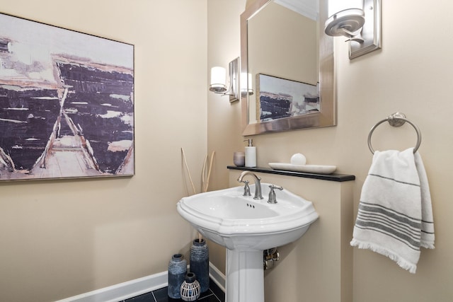 1303 Towsley Ln, Ann Arbor, MI 48105 - bathroom featuring tile patterned flooring and baseboards