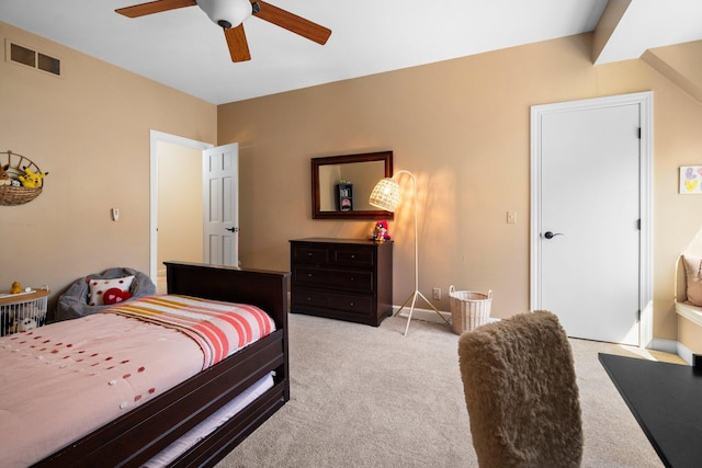 1303 Towsley Ln, Ann Arbor, MI 48105 - bedroom featuring light colored carpet and ceiling fan