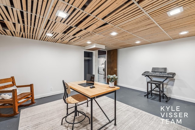 1624 Boston St SE, Grand Rapids, MI 49506 - office with finished concrete floors and recessed lighting